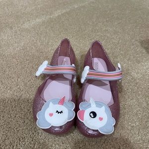 Mini Melissa Toddler Girls Sparkle Unicorn Shoes